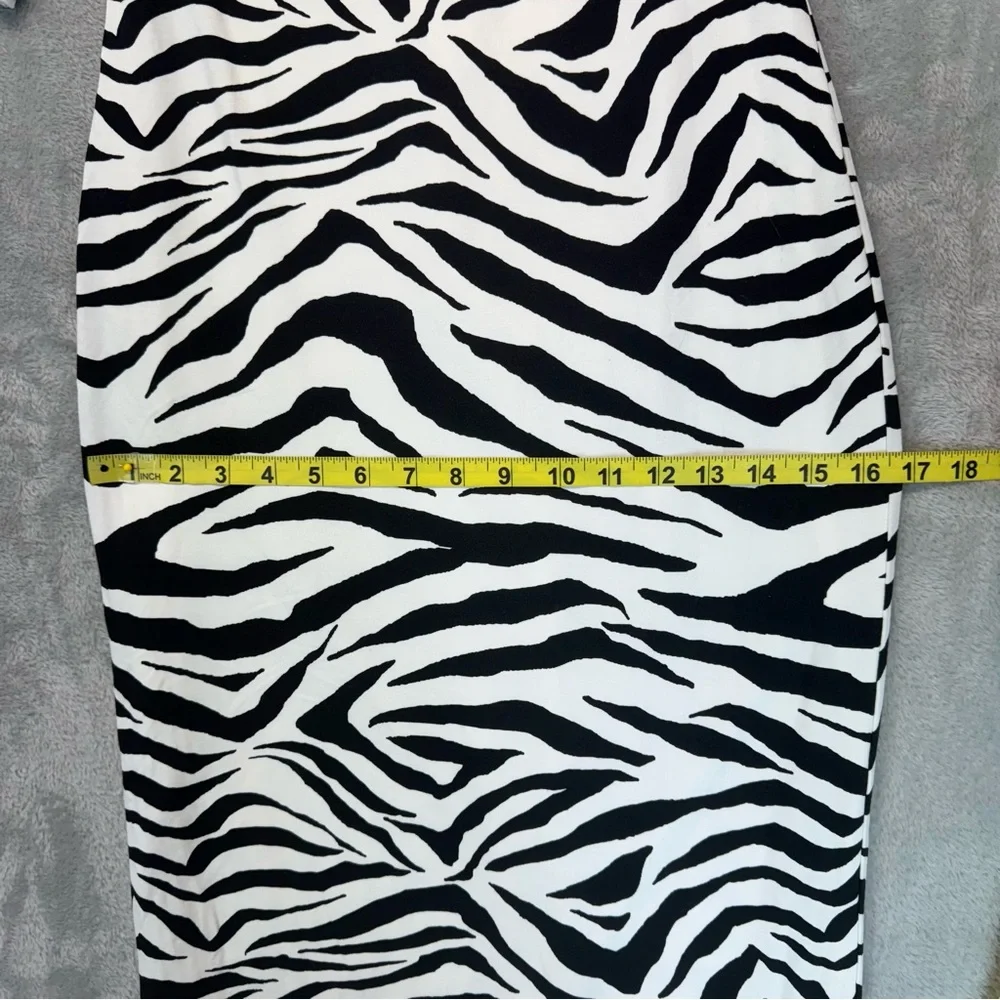 ALICE + OLIVIA Zebra-Print Sheath Bodycon Dress Size 6 - Picture 10 of 12